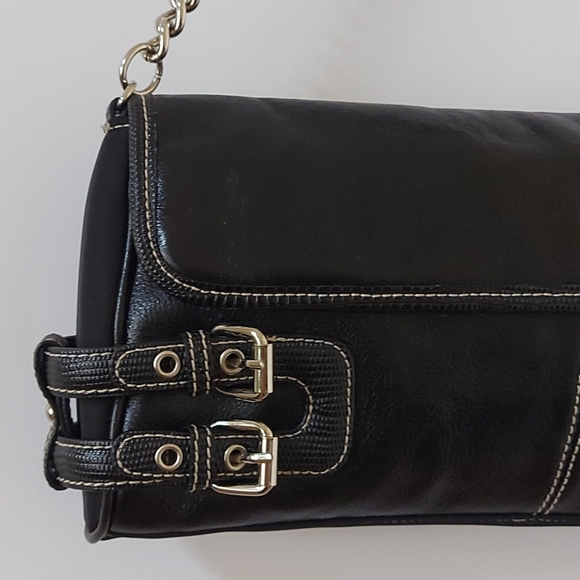 Franco Sarto Purse Black Shiny with silver Metal - Picture 4 of 14